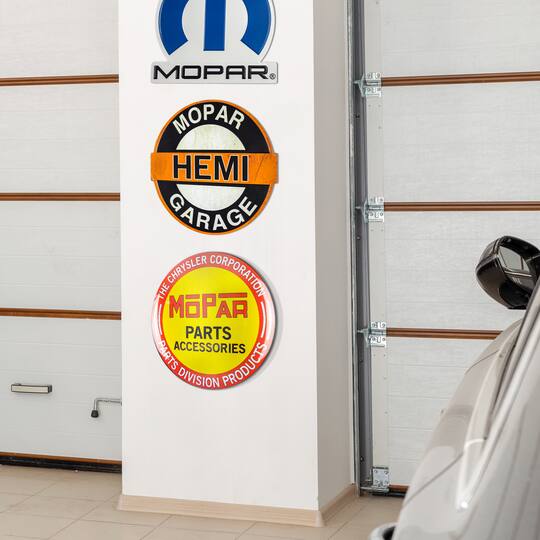 American Art Décor™ 16.25" Mopar HEMI® Garage Embossed Metal Wall Sign